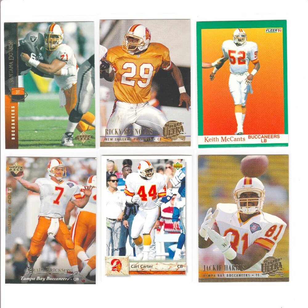 Tampa Bay Buccaneers 8 Card Lot Excellent Condition
